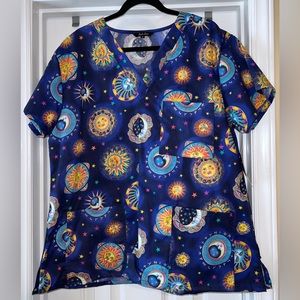 Celestial Scrubs Set - Top & Bottoms